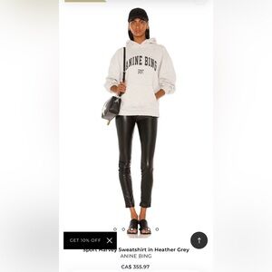 Anine Bing Sport Heather Gray Hoodie